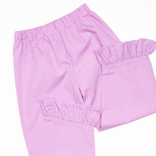 Sprinkle of Fun Applique Ruffle Pant Set, Purple