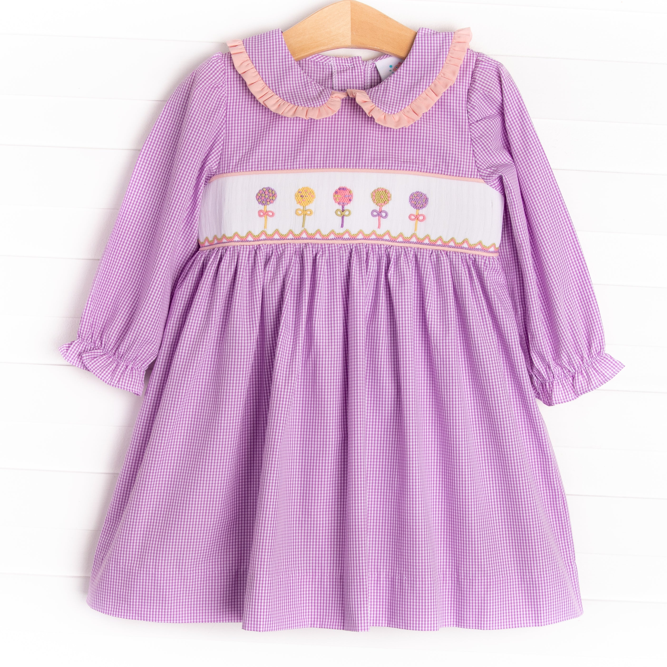 Girl's Jolly Lolli Smocked Dress in Purple size 6M Girl's Jolly Lolli Smocked Dress in Purple size 6M