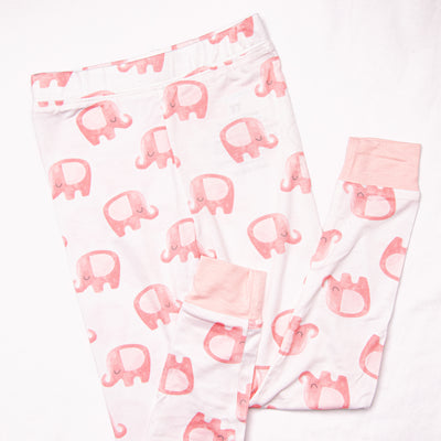 Safari Sleepover Bamboo Pajama Set, Pink