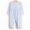 Doodle Days Embroidered Romper, Blue