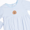 Doodle Days Embroidered Romper, Blue