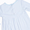 Doodle Days Embroidered Romper, Blue