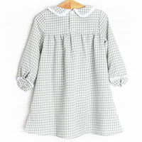 Reed Dress, Green Gingham
