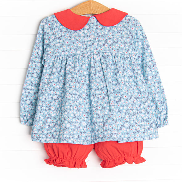 Rissa Bloomer Set, Blue Floral