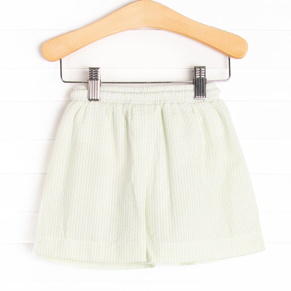 Out to Sea Smocked Swim Trunks, Green