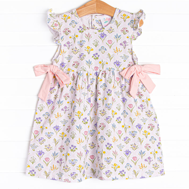 Girl's Vintage Vines Dress in Pink size 10 | Stitchy Fish Girl's Vintage Vines Dress in Pink size 10 | Stitchy Fish