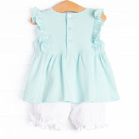 Lillie Flutter Pima Bloomer Set, Mint