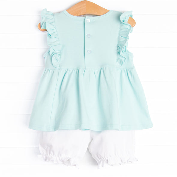 Lillie Flutter Pima Bloomer Set, Mint