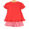 Mousin' Around Smocked Ruffle Short Set, Red