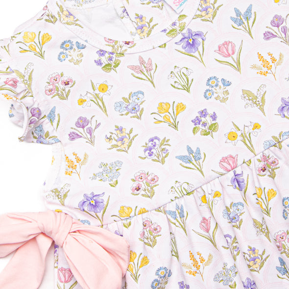 Vintage Vines Dress, Pink
