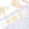 Lemon Slice Smocked Dress, Blue