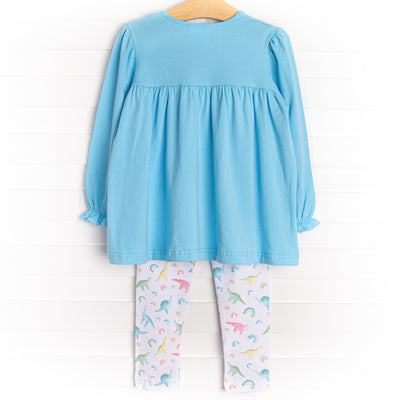 Rainbows and Roars Legging Set, Blue