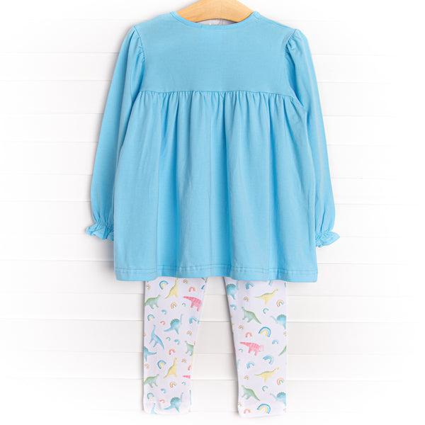 Rainbows and Roars Legging Set, Blue