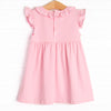 Putting Around Pima Embroidered Dress, Pink