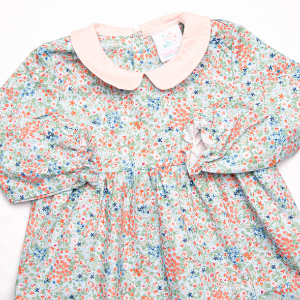 Fresco Florals Ruffle Pant Set, Blue