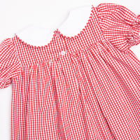 Mouse Adventures Embroidered Dress, Red