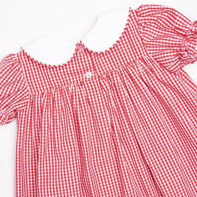 Mouse Adventures Embroidered Dress, Red