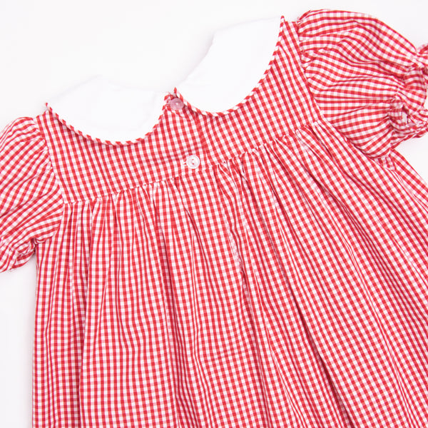 Mouse Adventures Embroidered Dress, Red