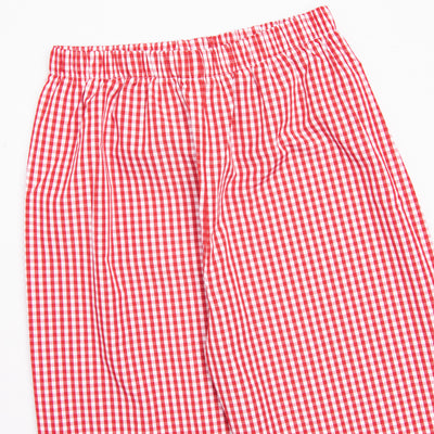 Mouse Adventures Smocked Pant Set, Red