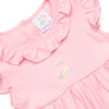 Putting Around Pima Embroidered Dress, Pink