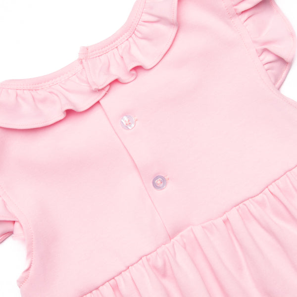 Putting Around Pima Embroidered Dress, Pink