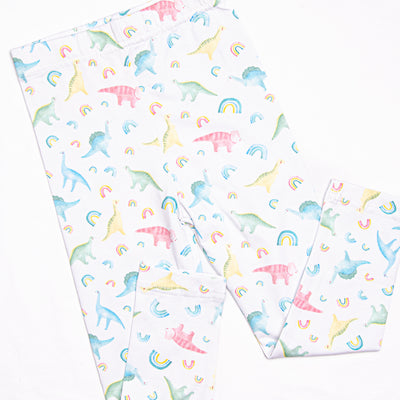 Rainbows and Roars Legging Set, Blue