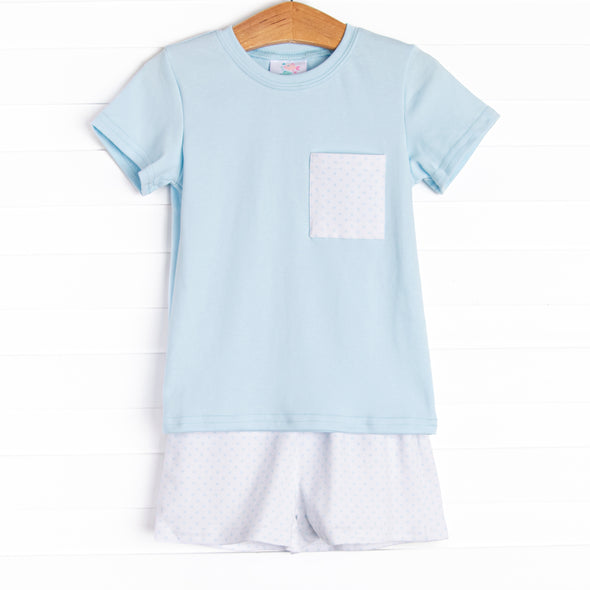 Coleman Pima Short Set, Blue