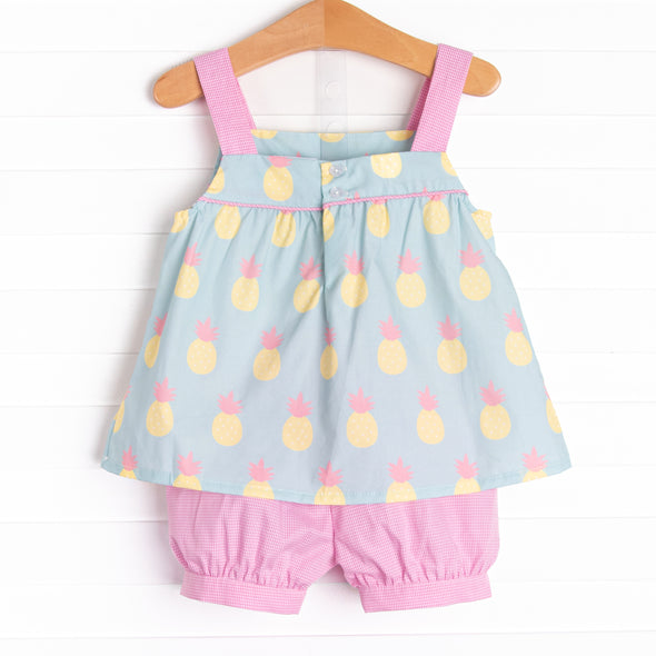 Pineapple Paradise Short Set, Green