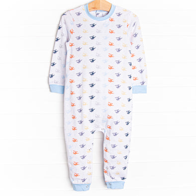 On the Fly Romper, Blue