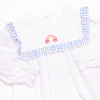Pocketful of Sunshine Embroidered Ruffle Pant Set, Blue