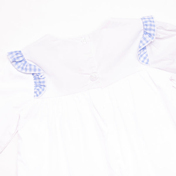 Pocketful of Sunshine Embroidered Ruffle Pant Set, Blue