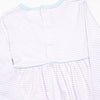 Ella Long Sleeve Pima Dress, Purple Stripe
