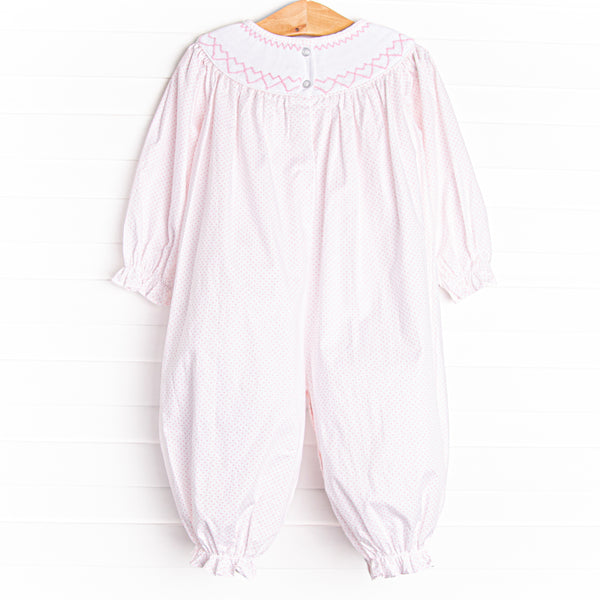 Give Me Roses Smocked Romper, Pink
