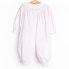 Give Me Roses Smocked Romper, Pink