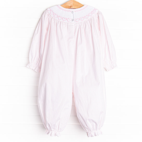 Give Me Roses Smocked Romper, Pink