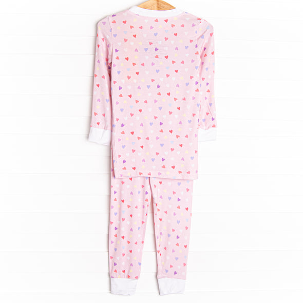 Conversation Cutie Bamboo Pajama Set, Pink