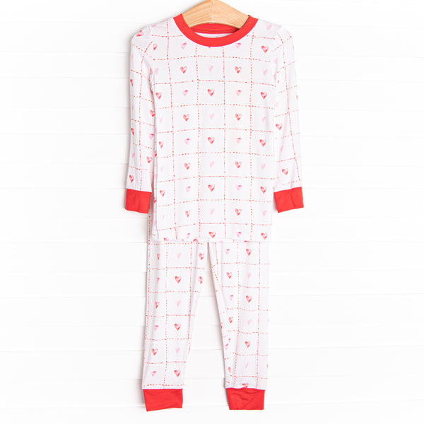 Patchwork Promise Bamboo Pajama Set, Red