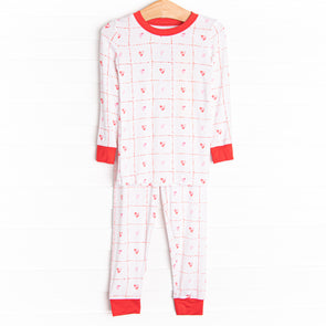 Patchwork Promise Bamboo Pajama Set, Red