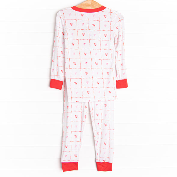 Patchwork Promise Bamboo Pajama Set, Red