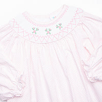 Give Me Roses Smocked Romper, Pink
