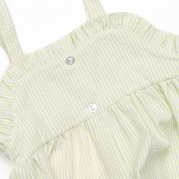 Seaside Shuffle Smocked Dress, Green Seersucker