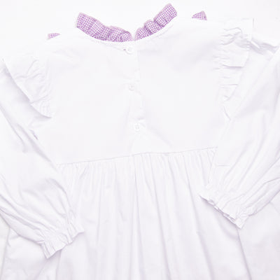 Lavender Bundles Embroidered Bloomer Set, White