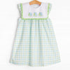 Sailor Shores Applique Dress, Green