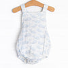 Blubber Buddy Muslin Sunsuit, Blue