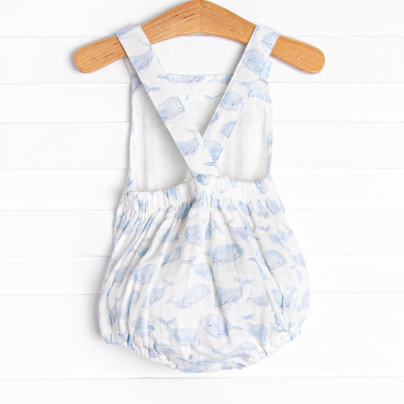 Blubber Buddy Muslin Sunsuit, Blue