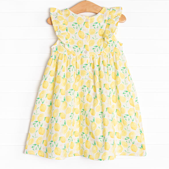 Sorrento Slices Muslin Dress, Yellow