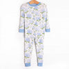 Hydrangea Blooms Bamboo Pajama Set, Blue