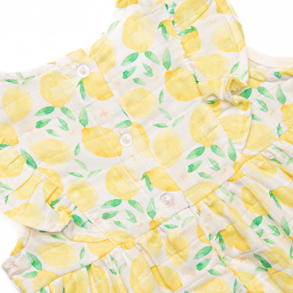 Sorrento Slices Muslin Dress, Yellow