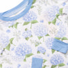 Hydrangea Blooms Bamboo Pajama Set, Blue