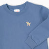 Furry Friend Embroidered Sweatshirt, Blue